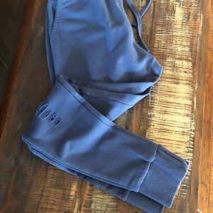 Dusty Blue Distressed Jogger Pants